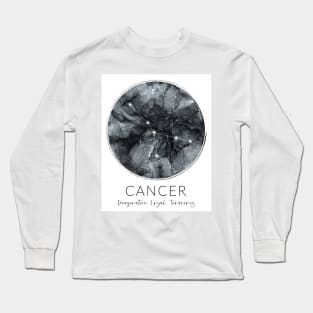 Cancer Zodiac Moon Constellation Long Sleeve T-Shirt